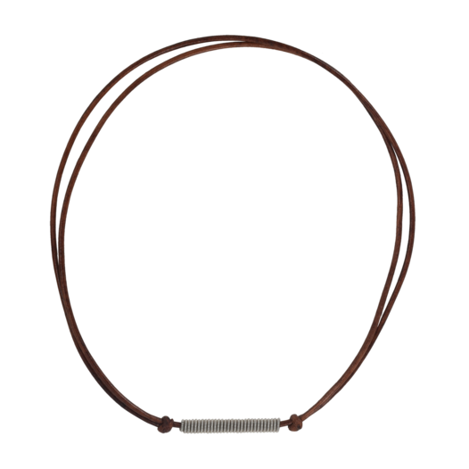 Handcrafted Electric Guitar String & Leather Necklace