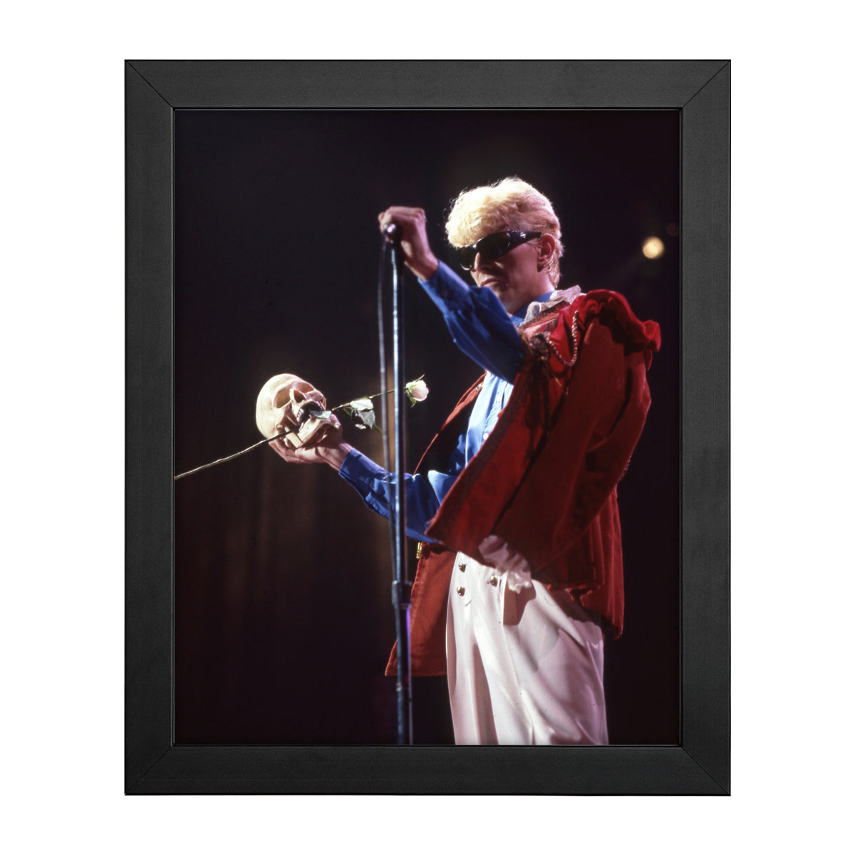 David Bowie with a Skull 1983 Serious Moonlight Tour Photo Print