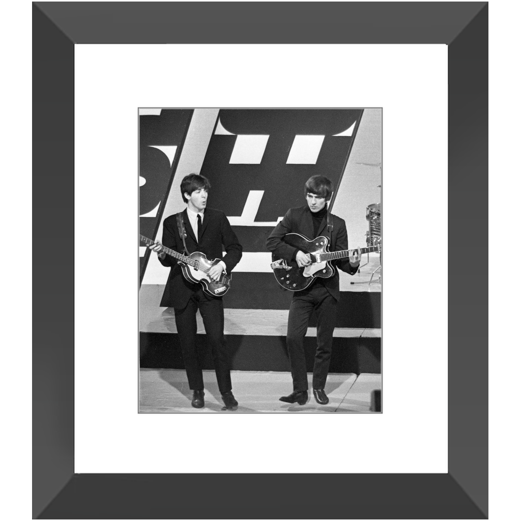 Beatles Paul McCartney & George Harrison Thank Your Lucky Stars 1963 Photo Print