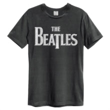 Beatles Logo Vintage Charcoal T-Shirt