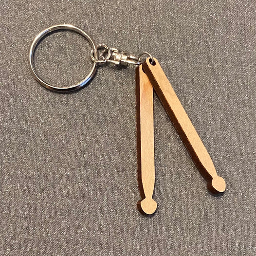 Laser Etched Maple Wood Keychain