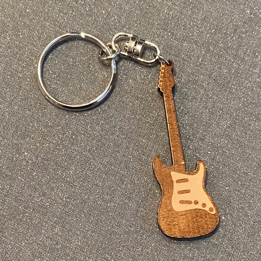 Laser Etched Maple Wood Keychain