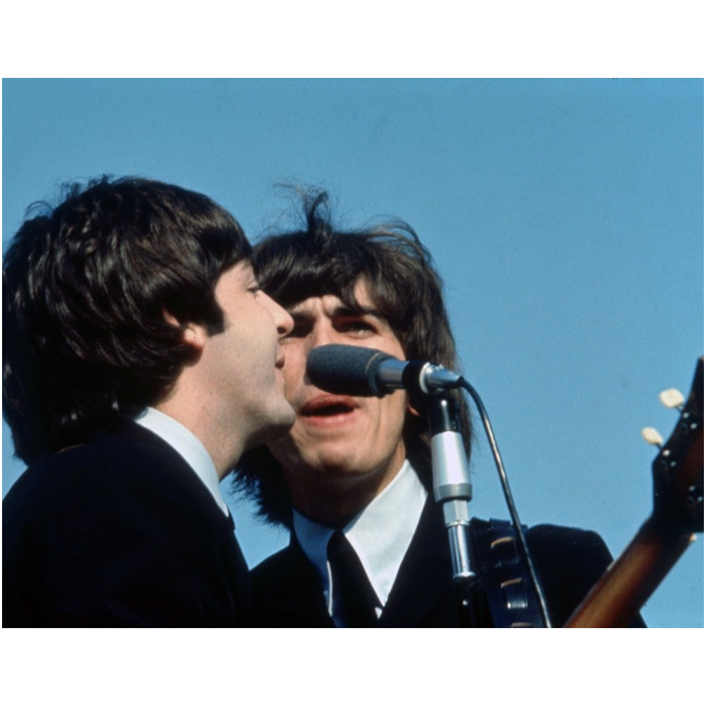 The Beatles Paul McCartney & George Harrison in West Germany 1966 Photo Print