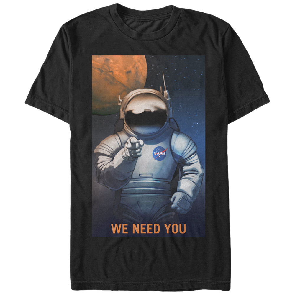 NASA | Mars Needs You | Black T-Shirt