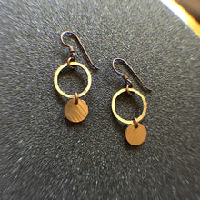 2-Part Harmony Earrings Made From Bronze Drum Cymbals