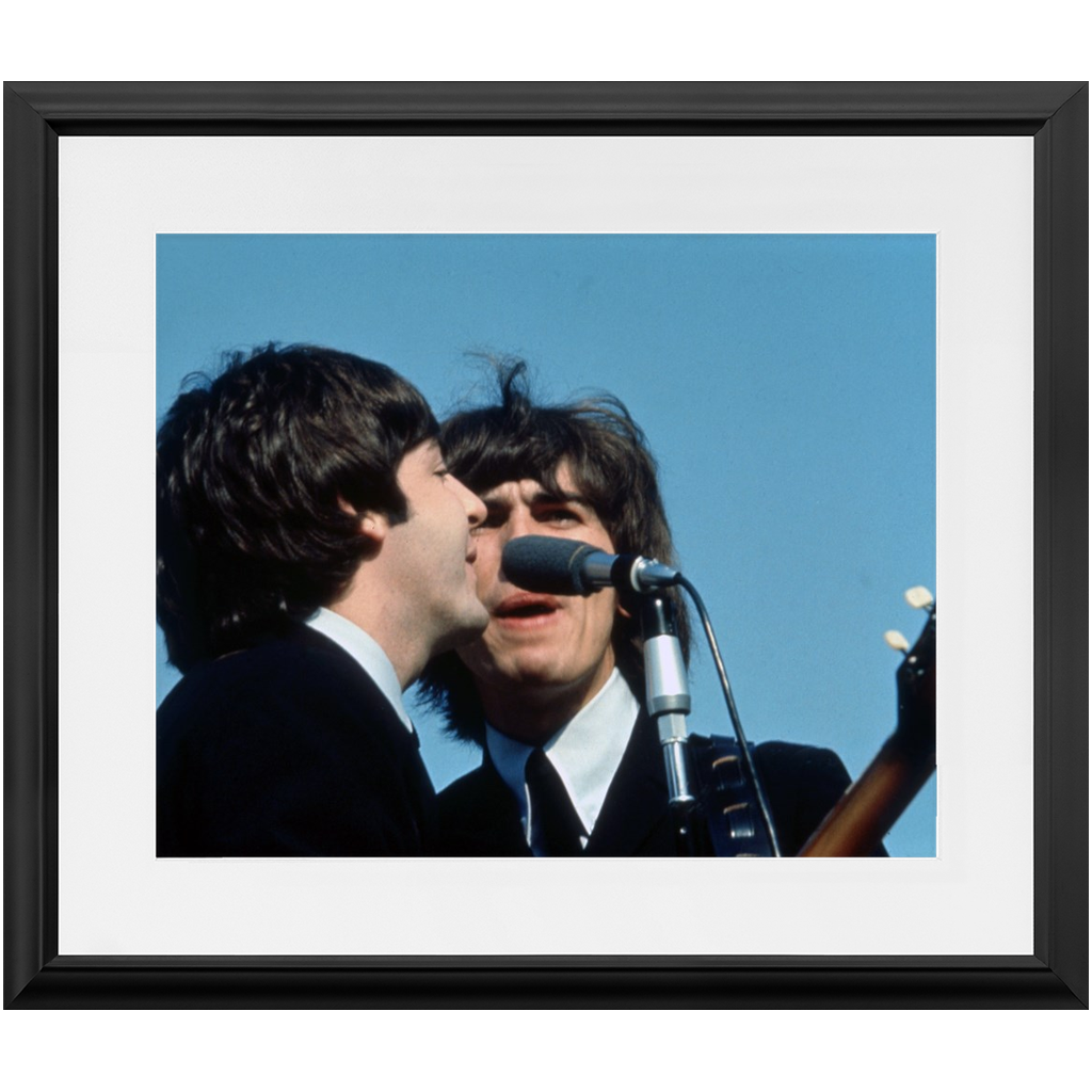 The Beatles Paul McCartney & George Harrison in West Germany 1966 Photo Print