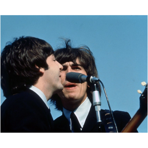 The Beatles Paul McCartney & George Harrison in West Germany 1966 Photo Print