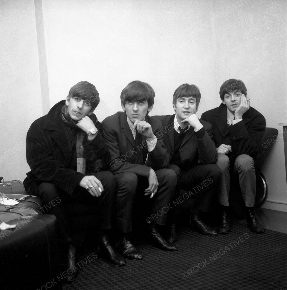 The Beatles Relaxing in Paris Airport Photo Print