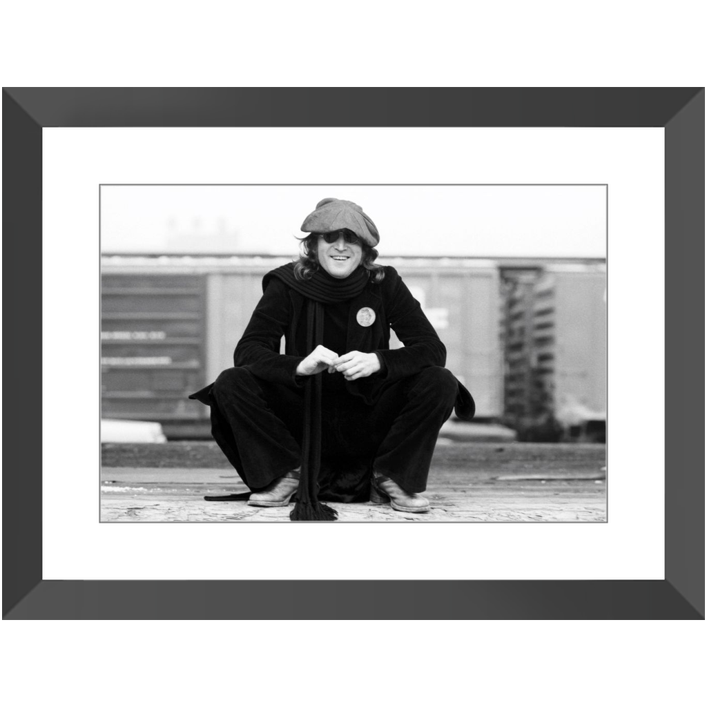 John Lennon in NYC Railroad 1974 Photo Print