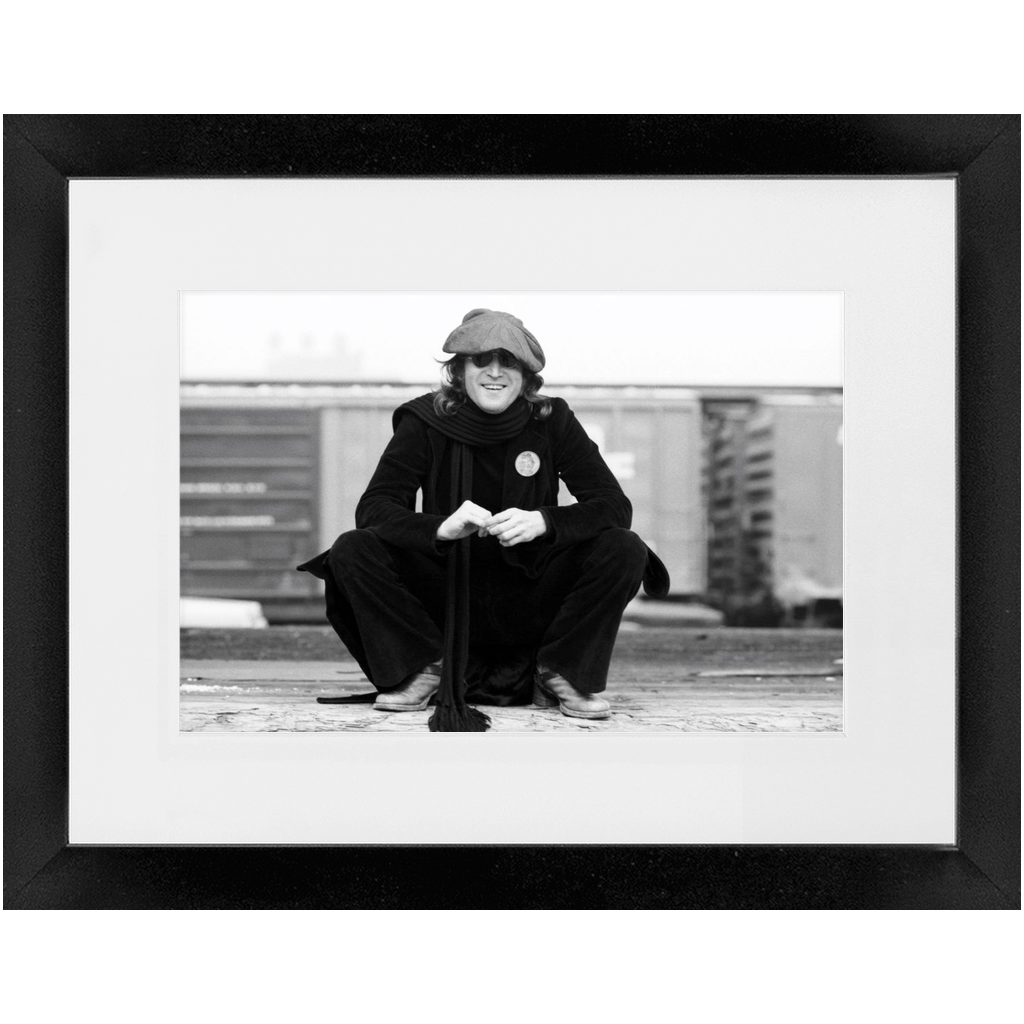 John Lennon in NYC Railroad 1974 Photo Print