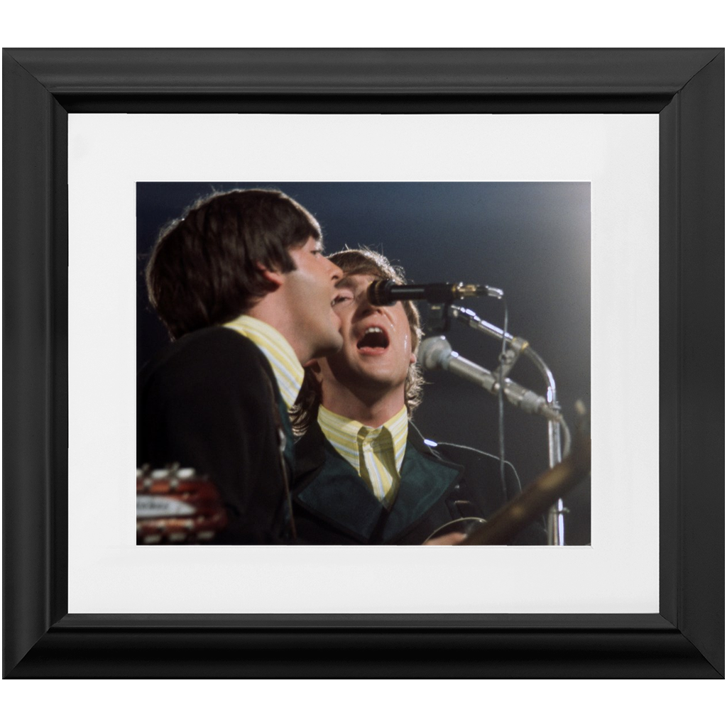 John Lennon & Paul McCartney on Mic in Munich 1966 Photo Print