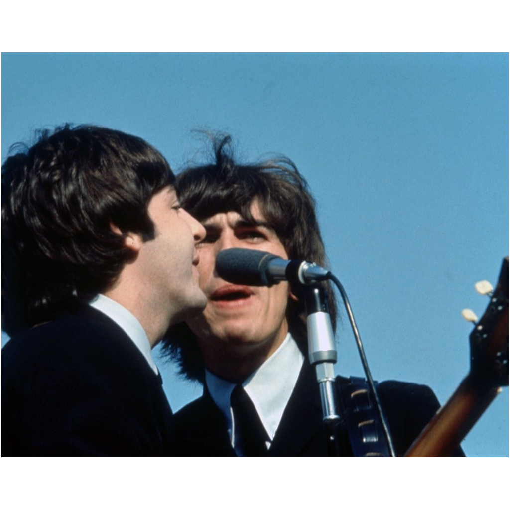 The Beatles Paul McCartney & George Harrison in West Germany 1966 Photo Print