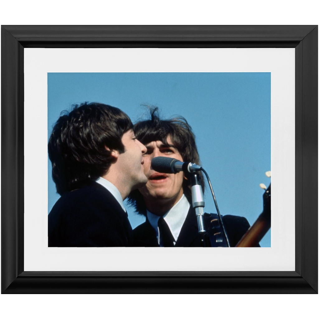 The Beatles Paul McCartney & George Harrison in West Germany 1966 Photo Print