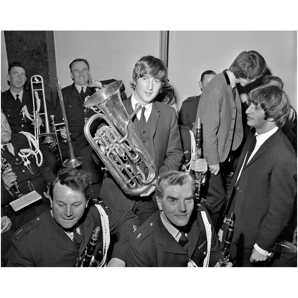 John Lennon & His Horn Hard Days Night Liverpool Premiere 1964 Photo Print