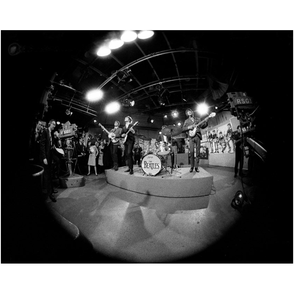 The Beatles John Lennon & Paul McCartney Fish Eye Harmonies 1964 Photo Print