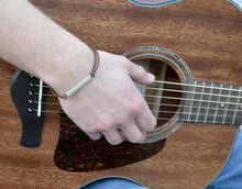 Leather and Guitar String Bracelet
