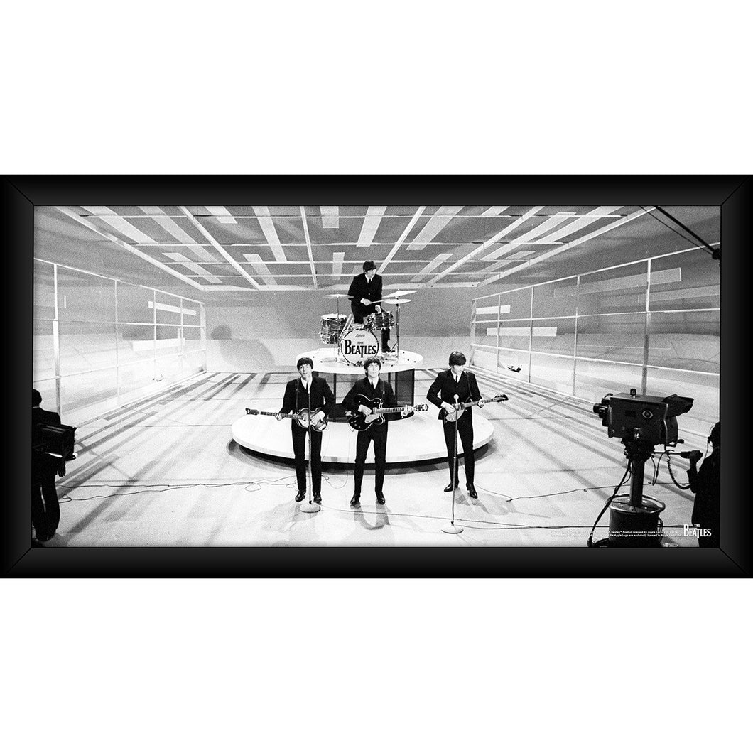 The Beatles 'On Stage' Black and White 10x20 Framed Photo