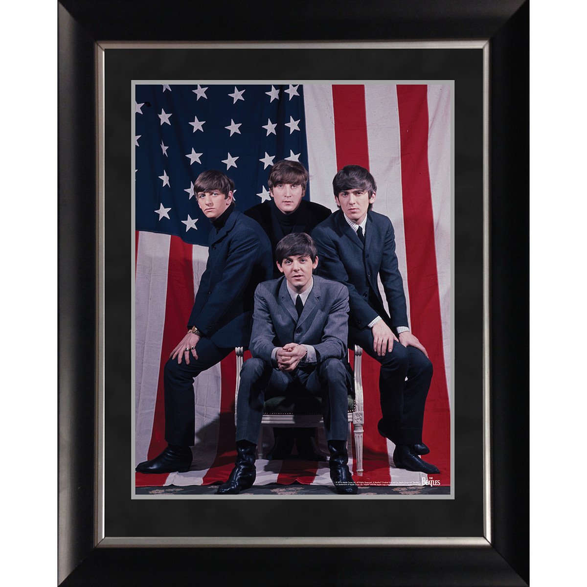 The Beatles 'American Flag Group Shot' 11x14 Framed Photo