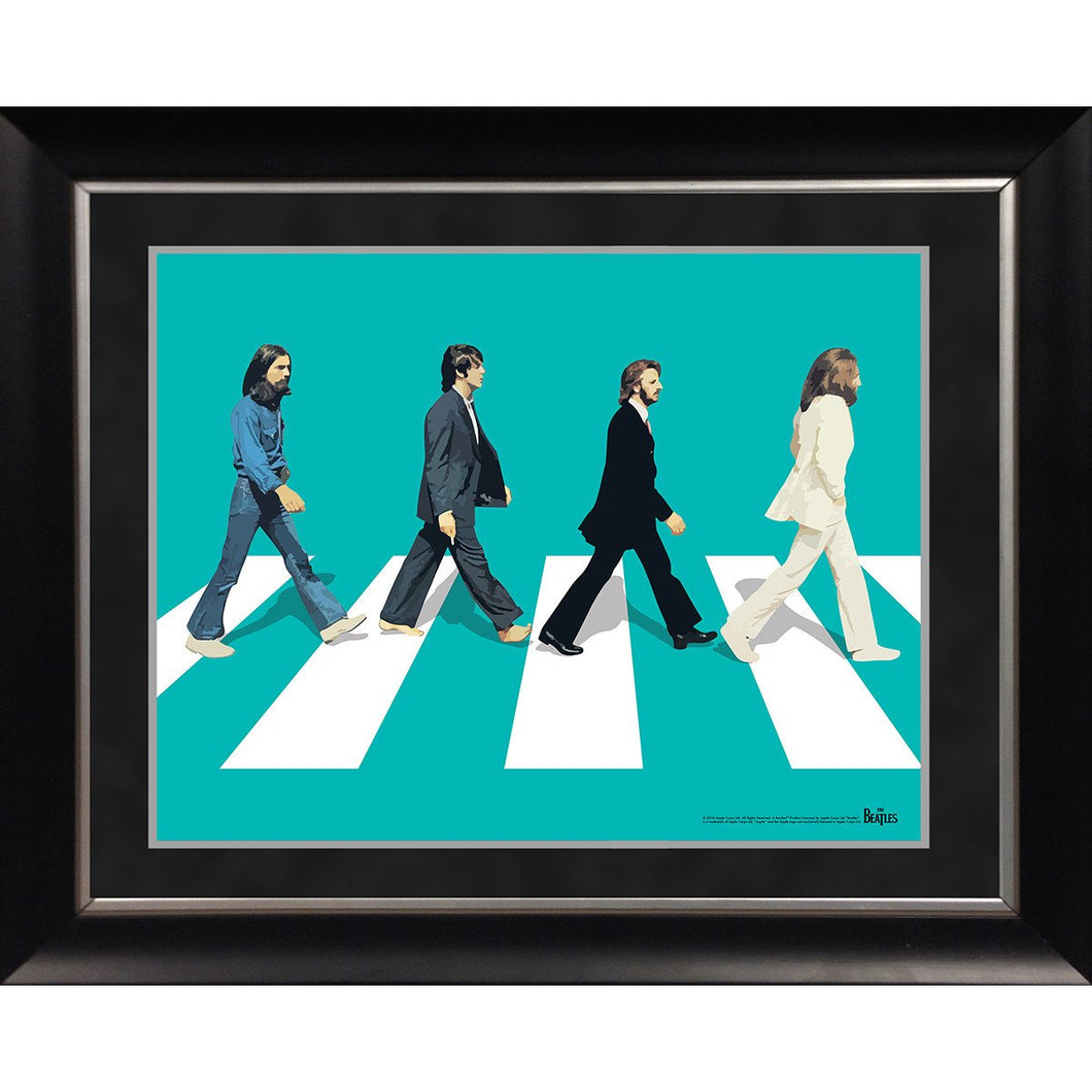 The Beatles 'Abbey Road Blue Background' 11x14 Framed Photo
