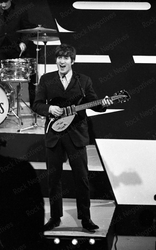 The Beatles John Lennon on Thank Your Lucky Stars Show 1963 Photo Print