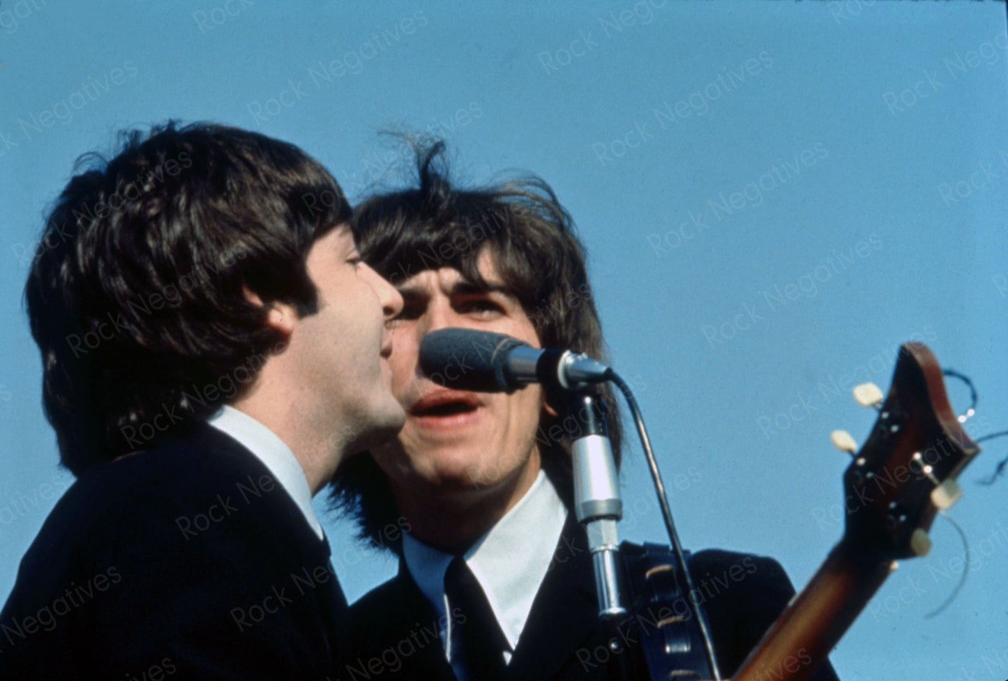 The Beatles Paul McCartney & George Harrison in West Germany 1966 Photo Print