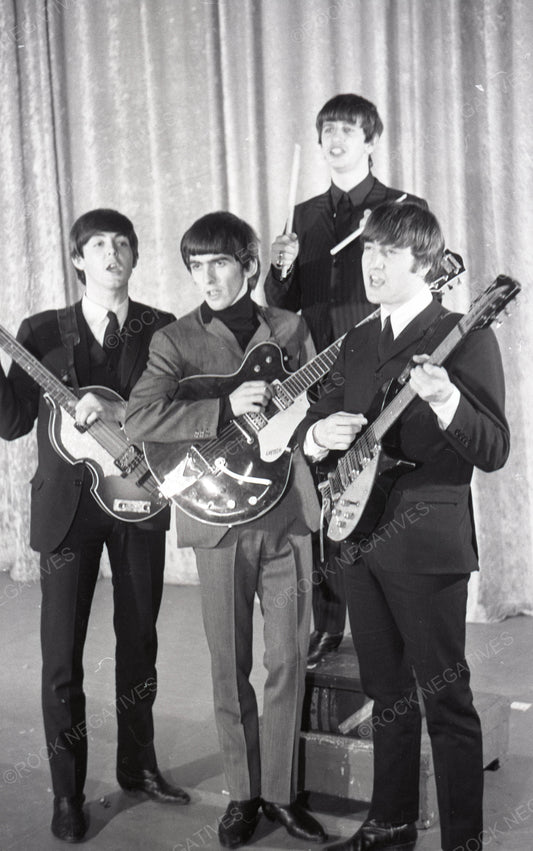 The Beatles Cramming Together 1964 Ed Sullivan Photo Print