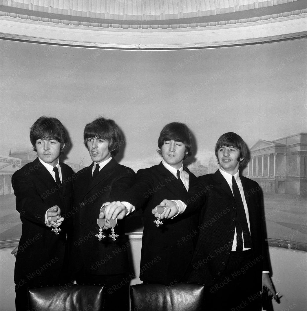 Beatles at Buckingham Palace 1965 Photo Print