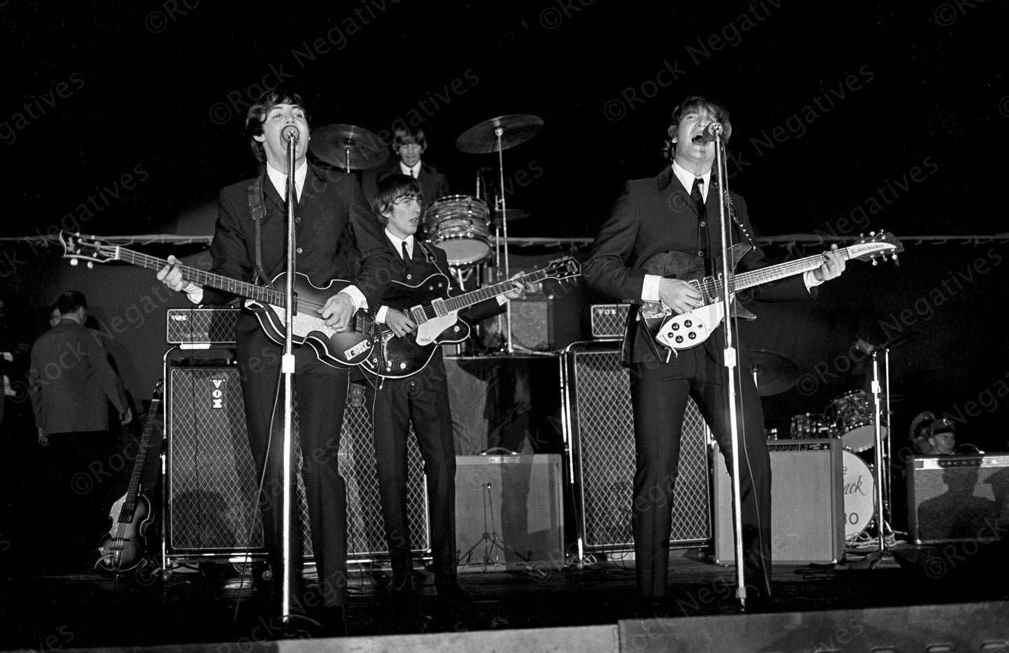 Beatles in Forest Hills Stadium in NYC 1964 Photo Print