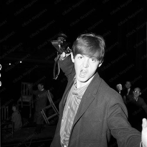 Paul McCartney with Camera At The Southend Odeon 1963 Photo Print