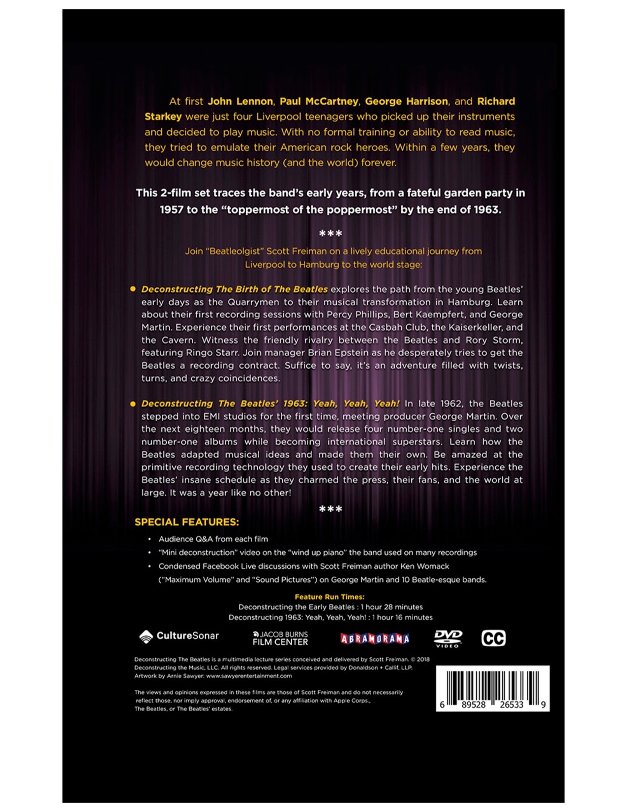 "Deconstructing the Beatles: The Early Years" 2-Film Set (DVD)