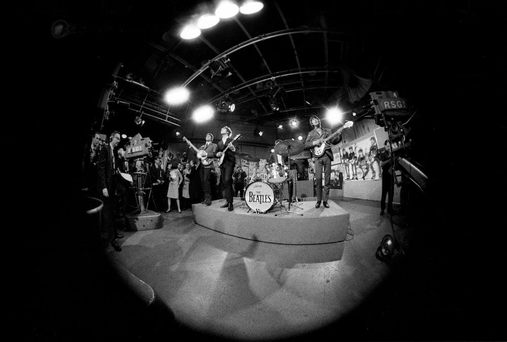 The Beatles John Lennon & Paul McCartney Fish Eye Harmonies 1964 Photo Print