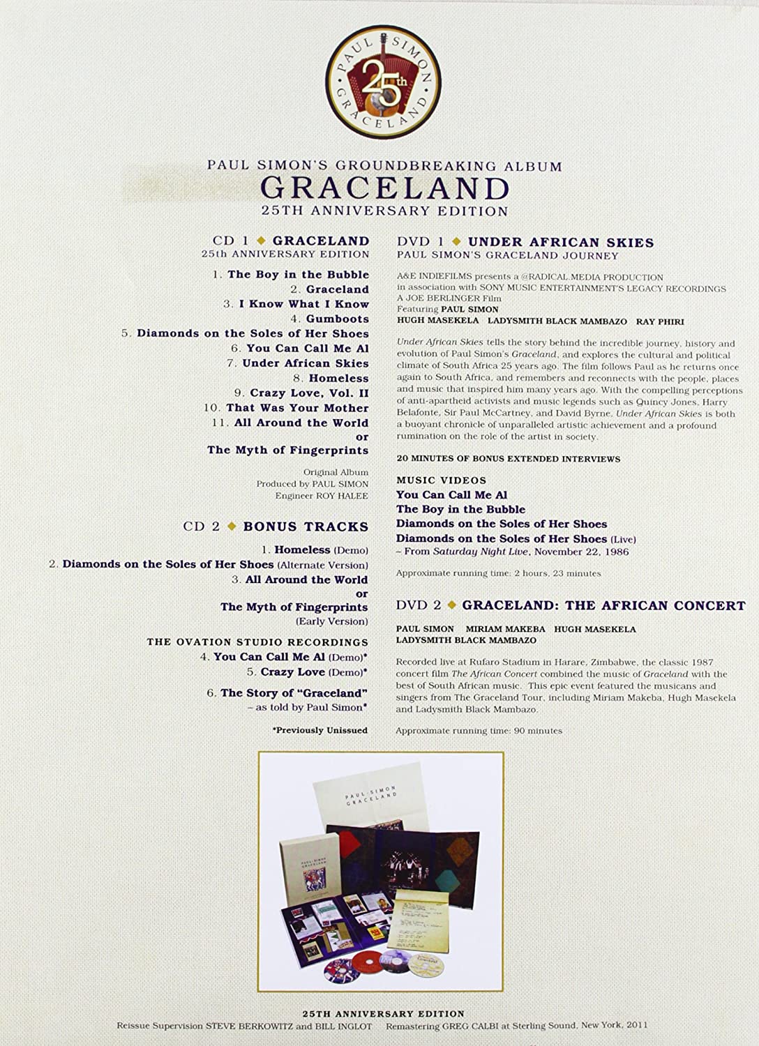 Paul Simon Graceland 25th Anniversary Box Set