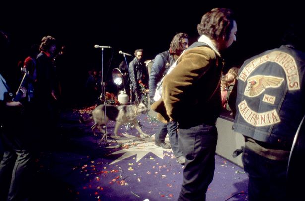 The Rolling Stones Mick Jagger & Hells Angels in Altamont 1969 Photo Print