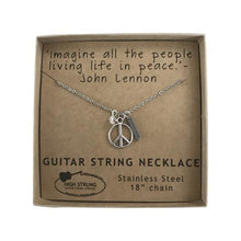 John Lennon "Imagine All The People"" Handcrafted Song Lyric Charm Necklace