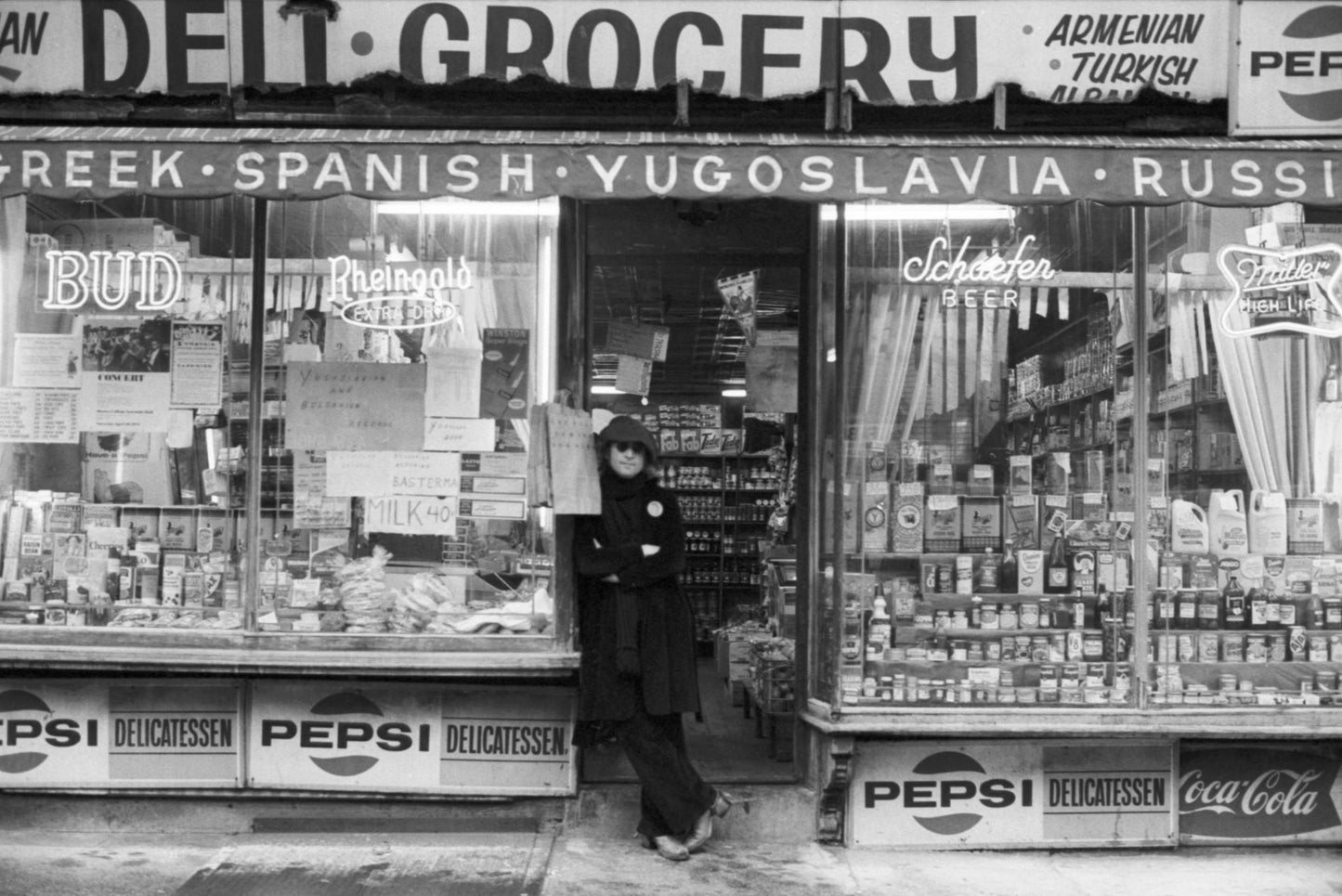 John Lennon at a Deli in Hell's Kitchen, NYC, 1974