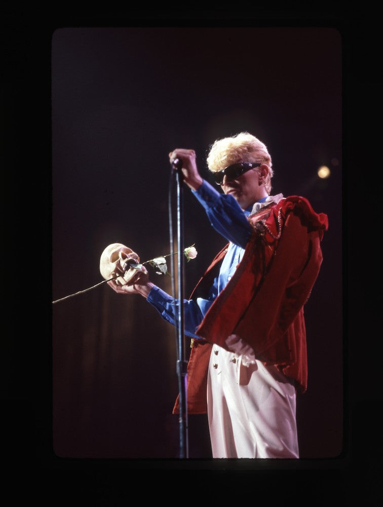 David Bowie with a Skull 1983 Serious Moonlight Tour Photo Print