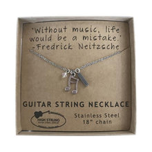 Nietzsche "Without Music, Life Would Be a Mistake" Quote Charm Necklace