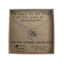 Shakespeare "If Music Be The Food Of Love, Play On" Handcrafted Quote Charm Necklace
