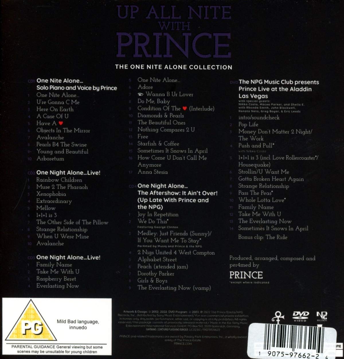 Up All Night With Prince: The One Night Alone Collection (4CD/DVD)