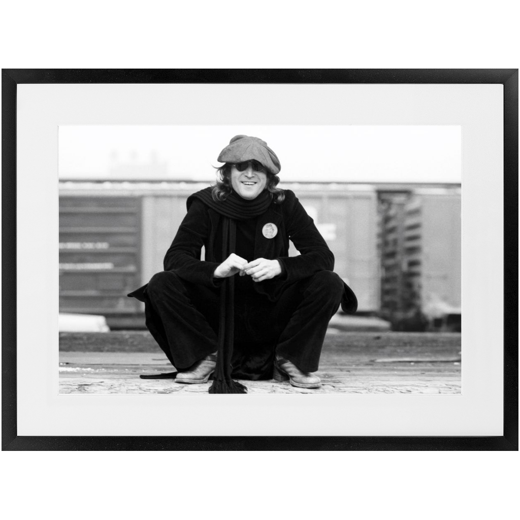 John Lennon in NYC Railroad 1974 Photo Print