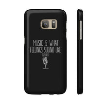 "Music is What Feelings Sound Like" Black Phone Case (older models)