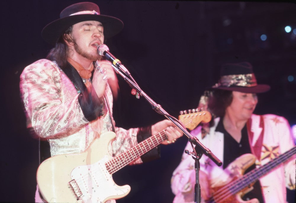 Stevie Ray Vaughan & Bassist Tommy Shannon 1985 Photo Print