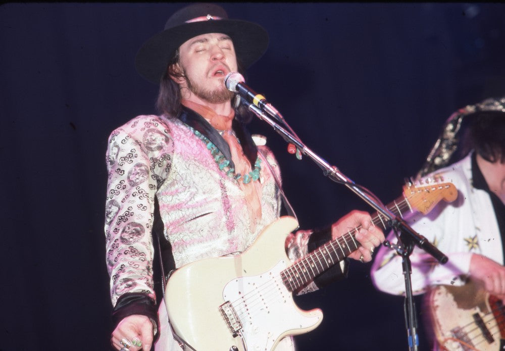 Stevie Ray Vaughan Singing on Soul to Soul Tour 1985 Photo Print